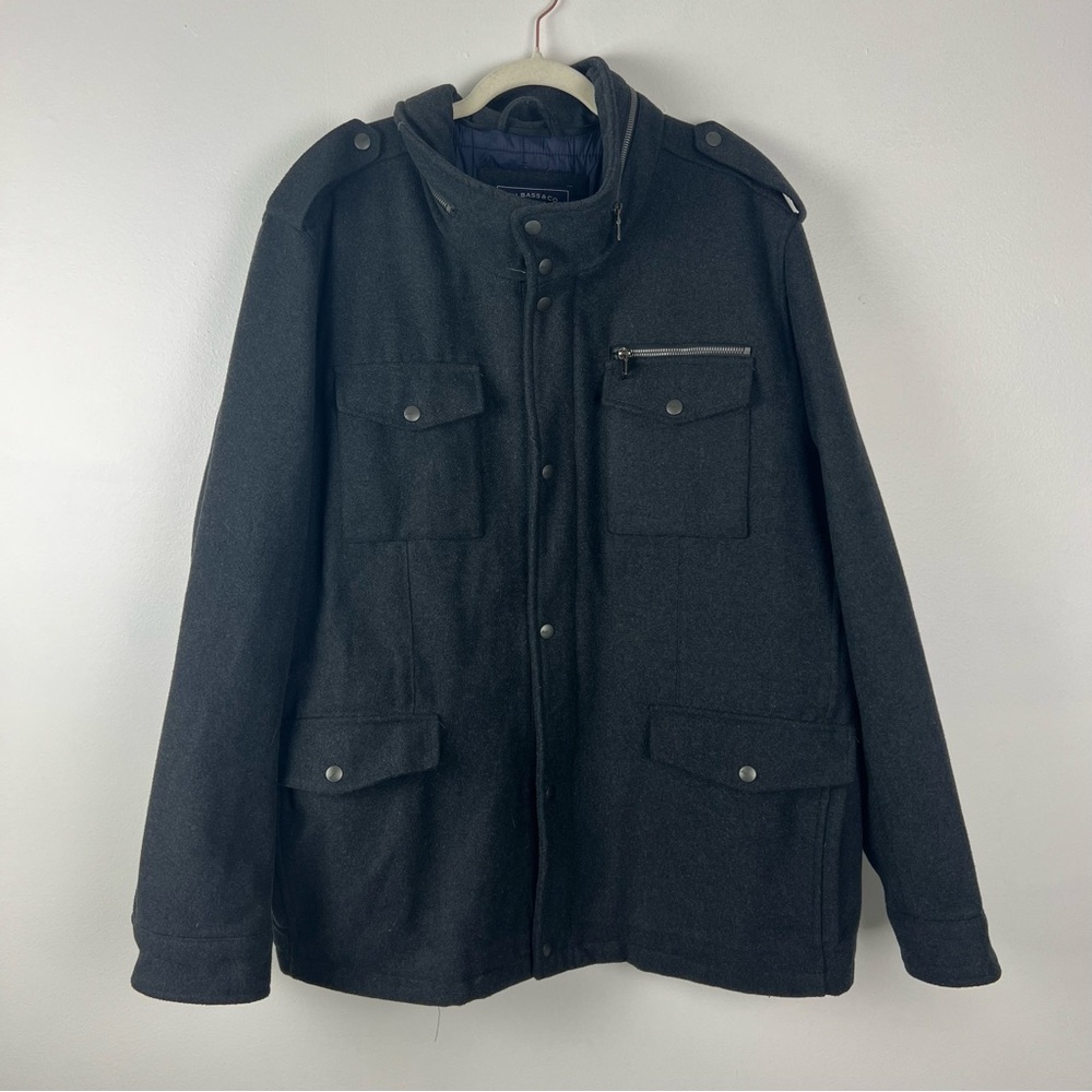 G.H Bass & Co Wool Blend Coat Gray Size Small XXL - Picture 2 of 7